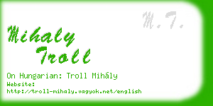 mihaly troll business card