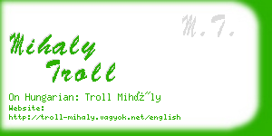 mihaly troll business card